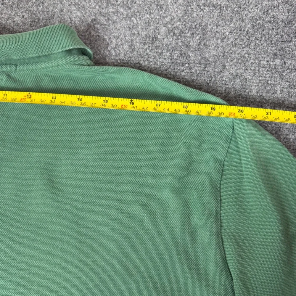 Polo Ralph Lauren Mens XXL Classic Fit Pique Polo Shirt Green Orange Pony Logo